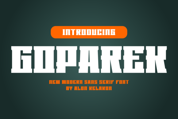 Goparek: A Bold Display Font for Branding