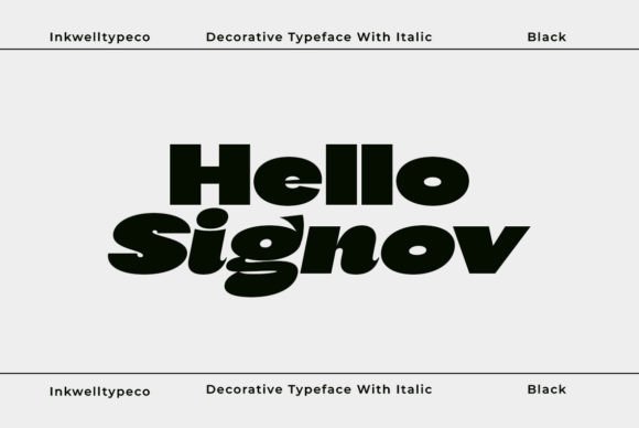Hello Signove: A Bold Display Typeface