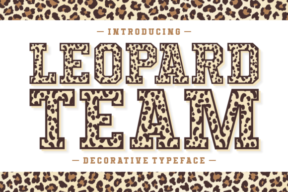 Leopard Team: A Bold Decorative Font for Brands