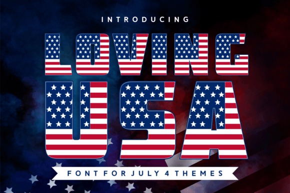 Loving Usa Font for Patriotic Web Design