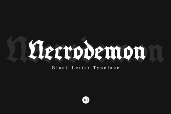 Necrodemon Typeface for Editorial Design