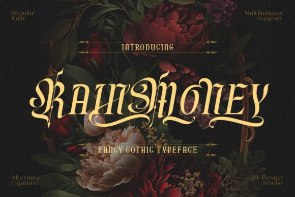 Rain Money: A Bold Blackletter Font for Crafters