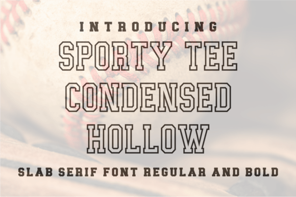 Sporty Tee Condensed Hollow Typeface