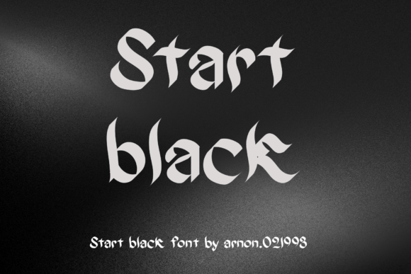 Start Black: A Bold Typeface for Crafters